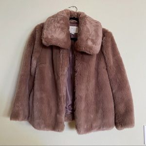 Faux fur mauve coat